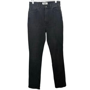 Reformation Jeans High Rise Straight Jeans Size 25 Erie Wash Back Seam Ankle Zip